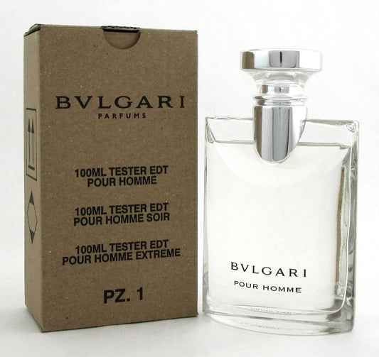 Bvlgari Pour Homme by Bvlgari 3.4 oz. Eau de Toilette Spray for Men. New Tester w/Cap
