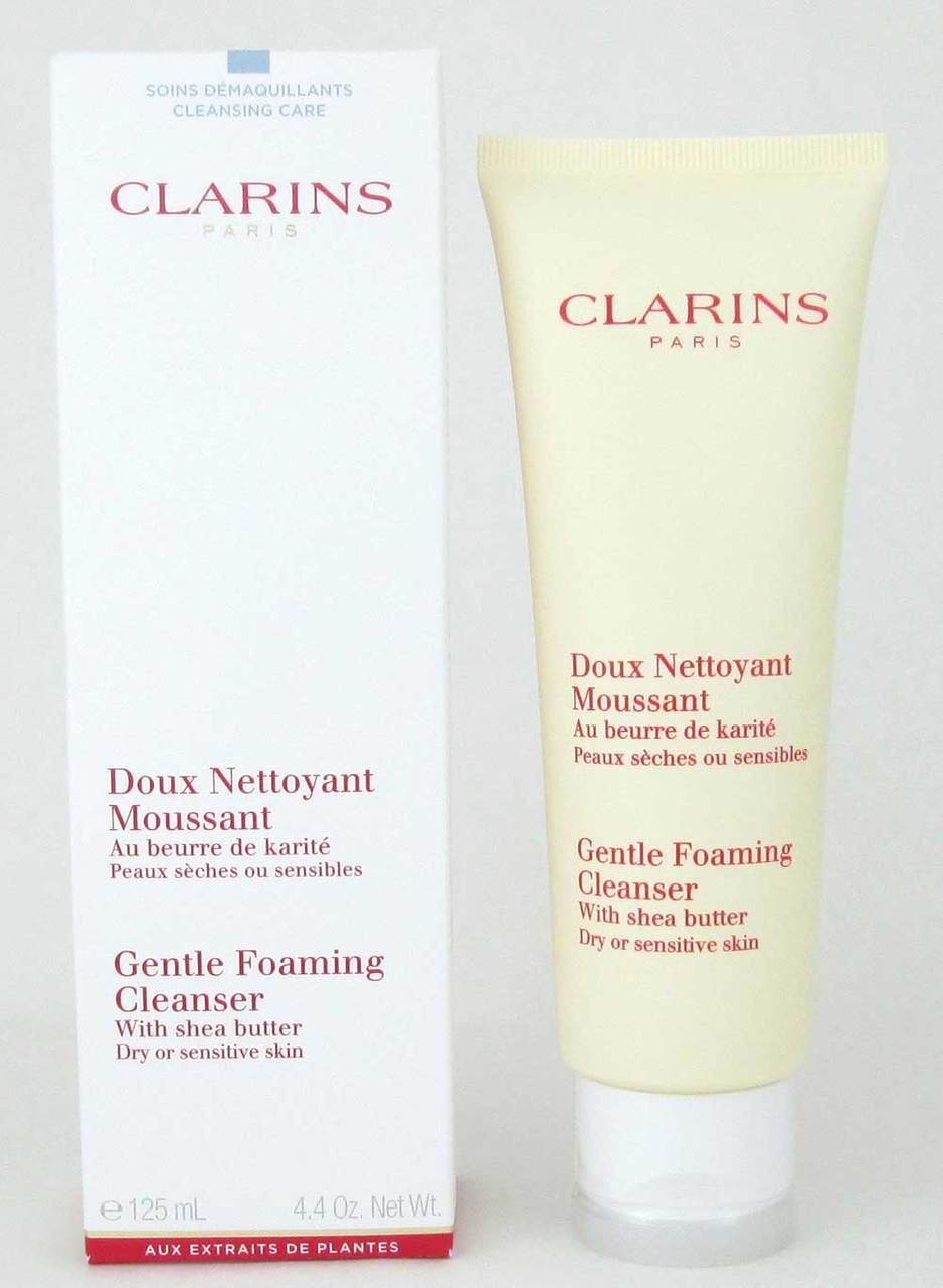 Clarins Gentle Foaming Cleanser with Shea Butter Dry Skin 4.4 oz NIB