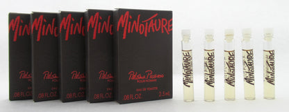 Minotaure by Paloma Picasso 2.5 ml. EDT Splash Sample Vials Lot of 5 Lower Fragrance Level