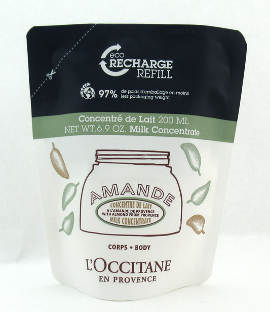 L'OCCITANE Amande Milk Concentrate with Almond 200 ml./ 6.9 oz. New Refill