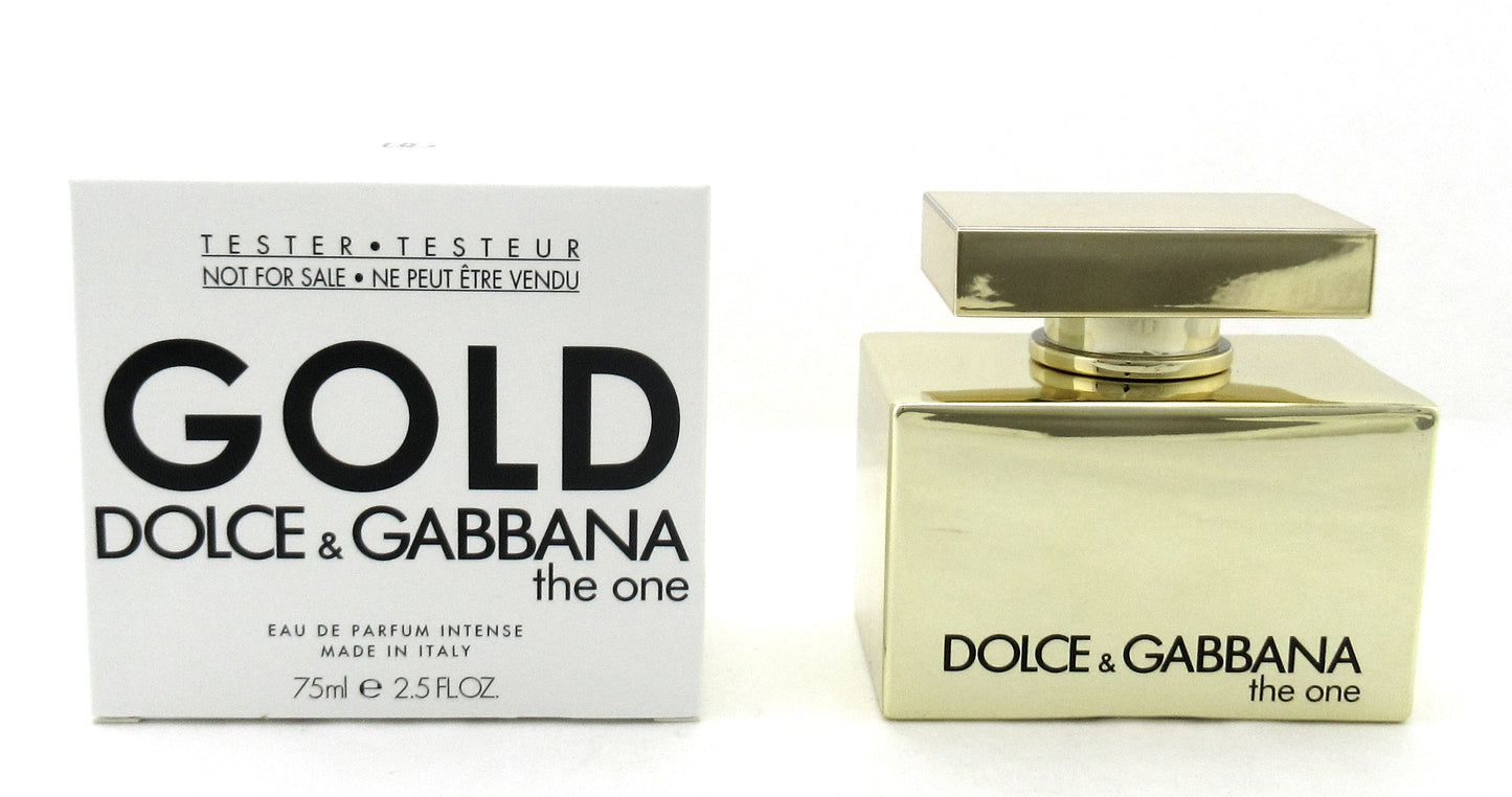 Dolce & Gabbana The One GOLD 2.5 oz./ 75 ml. Eau de Parfum Intense Spray for Women New Tester w/Cap