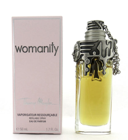 WOMANITY by Thierry Mugler EDP Spray Refillable 50 ml./ 1.7 oz. NO Celllophane Discontinued Rare