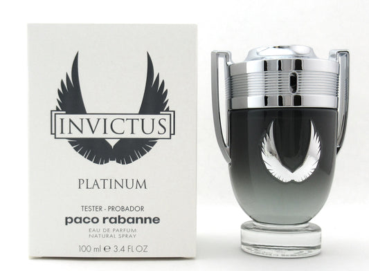 Invictus Platinum by Paco Rabanne Eau De Parfum Spray 100 ml./ 3.4 oz. New Tester