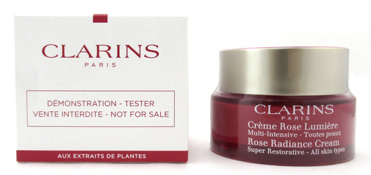 Clarins Super Restorative Rose Radiance Cream All Skin Types 50 ml./ 1.7 oz. New Tester