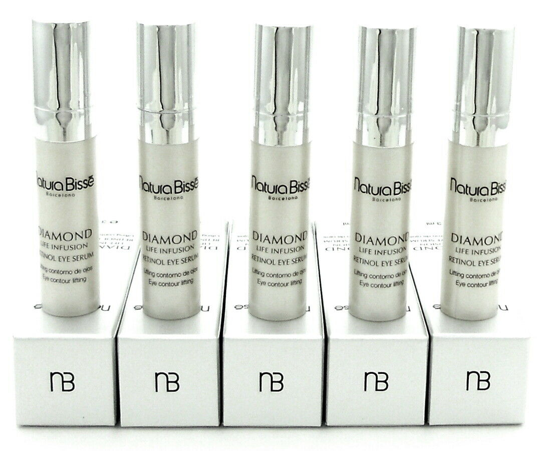 Natura Bisse Diamond Life Infusion Retinol Eye Serum Sample 3 ml. Lot of 5 Boxes