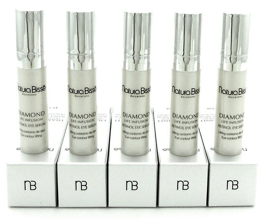 Natura Bisse Diamond Life Infusion Retinol Eye Serum Sample 3 ml. Lot of 5 Boxes