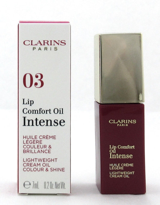 Clarins Lip Comfort Oil Intense 03 Intense Raspberry 7 ml./ 0.2 oz. New