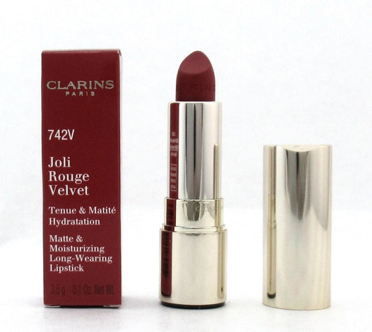 Clarins Joli Rouge Velvet Matte & Moisture. Lipstick 742V Joli Rouge 0.1 oz. New