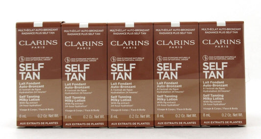 Clarins Self Tan Tanning Milky Lotion 8 ml./ 0.2 oz. Travel Size LOT of 10 New