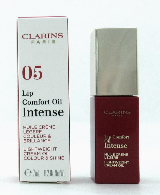 Clarins Lip Comfort Oil Intense 05 Intense Pink 7 ml./ 0.2 oz. New