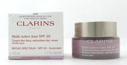 Clarins Multi-Active Day Cream SPF 20 All Skin Types 50 ml./ 1.7 oz. Damaged Box