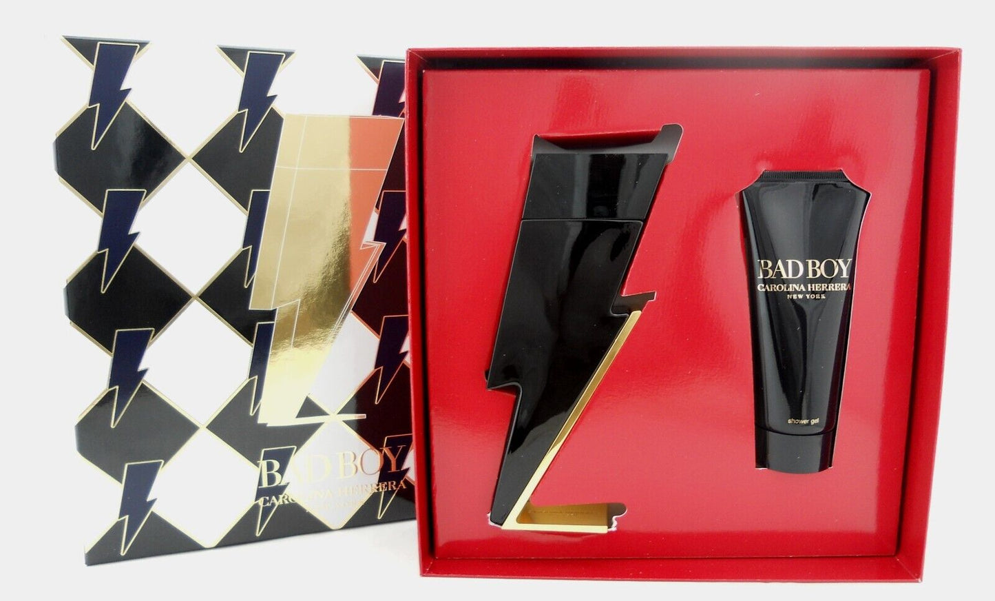 Bad Boy by Carolina Herrera 3.4 oz EDT Spray + 3.4 oz Shower Gel New Set for Men