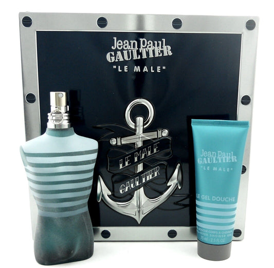 Jean Paul Gaultier Le Male 4.2 oz EDT Spray +2.5 Shower Gel New Set in Metal Box