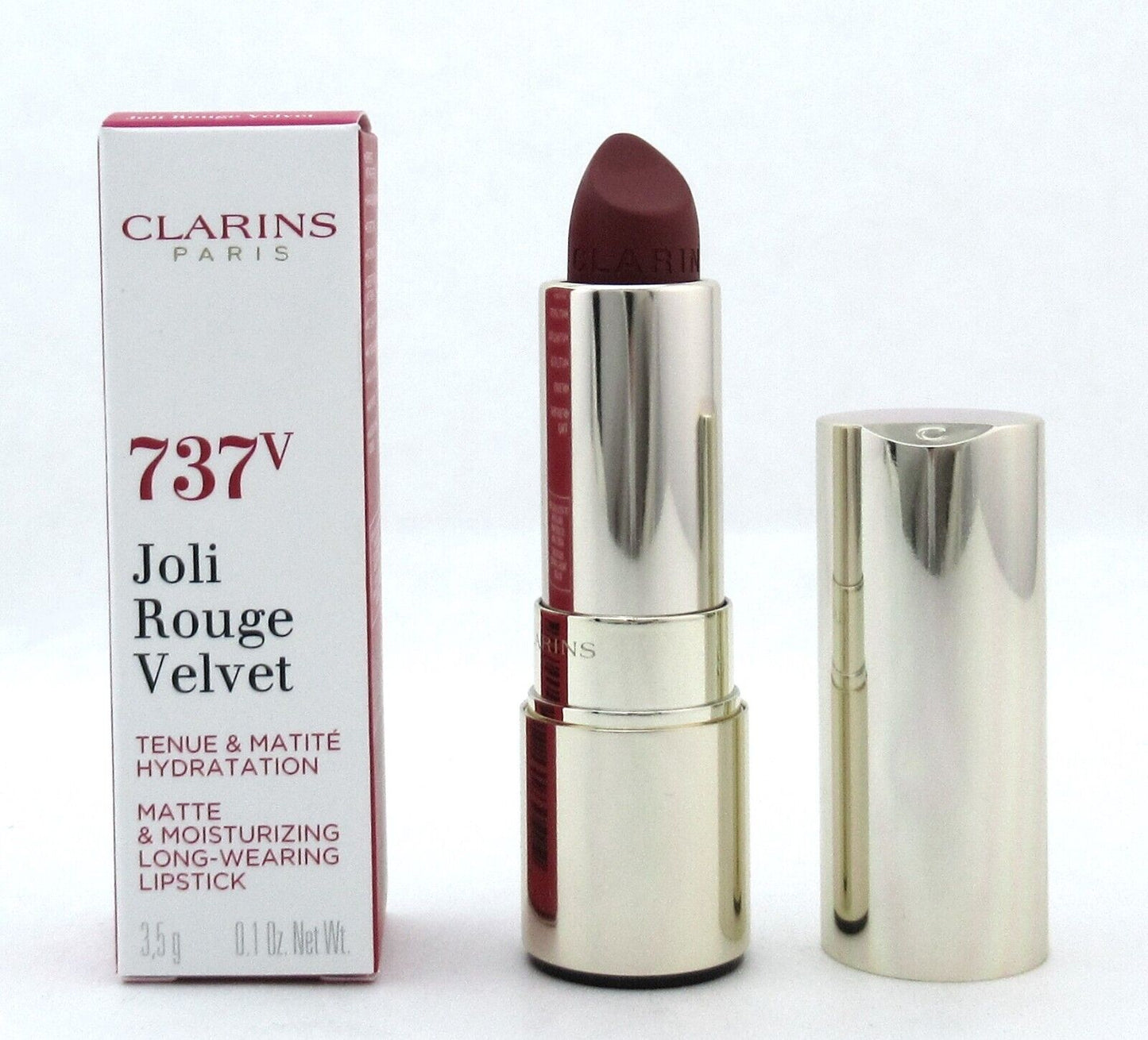 Clarins Joli Rouge Velvet Lipstick Matte 737V Spicy Cinnamon 3.5 g./ 0.1 oz.New