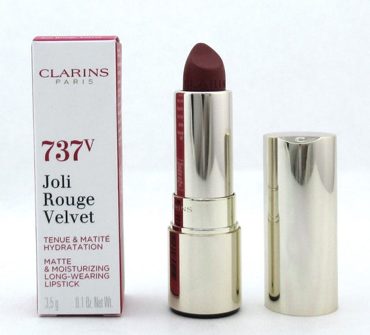 Clarins Joli Rouge Velvet Lipstick Matte 737V Spicy Cinnamon 3.5 g./ 0.1 oz.New