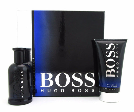 Boss Bottled Night by Hugo Boss Set for Men: 3.3oz.EDT Spr+5oz.Sh/Gel