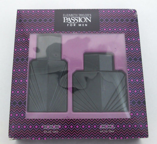 Passion for Men 2 Piece Set by Elizabeth Taylor Col Spray 4.0oz+AfterSh Damaged
