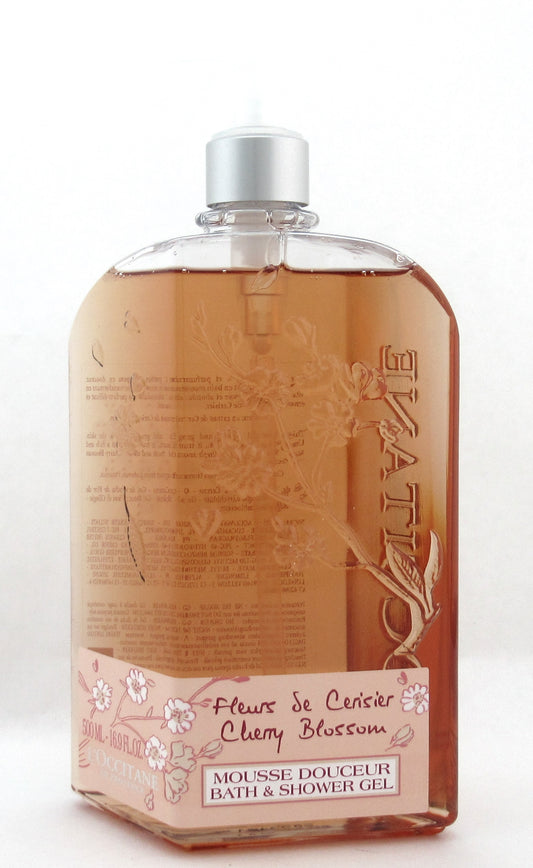 L'Occitane Cherry Blossom Bath & Shower Gel 16.9 oz./ 500 ml. New with Pump