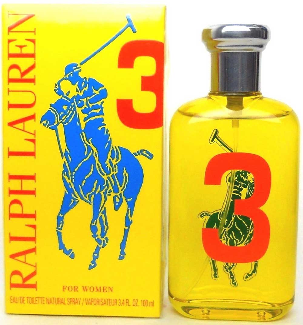 Polo Big Pony # 3 For Women by Ralph Lauren EDT 3.4 oz.New & Sealed