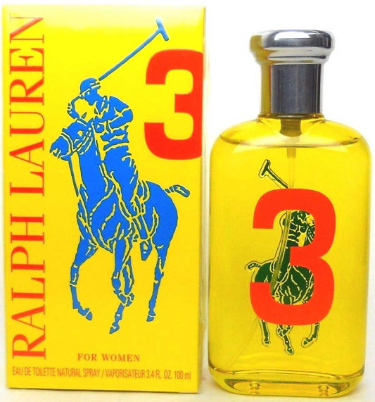 Polo Big Pony # 3 For Women by Ralph Lauren EDT 3.4 oz.New & Sealed