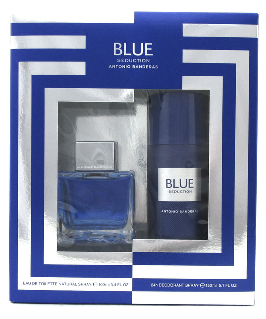 Blue Seduction by Antonio Banderas 3.4 oz EDT Spr + 5.1 oz Deo Spr New Men's SET