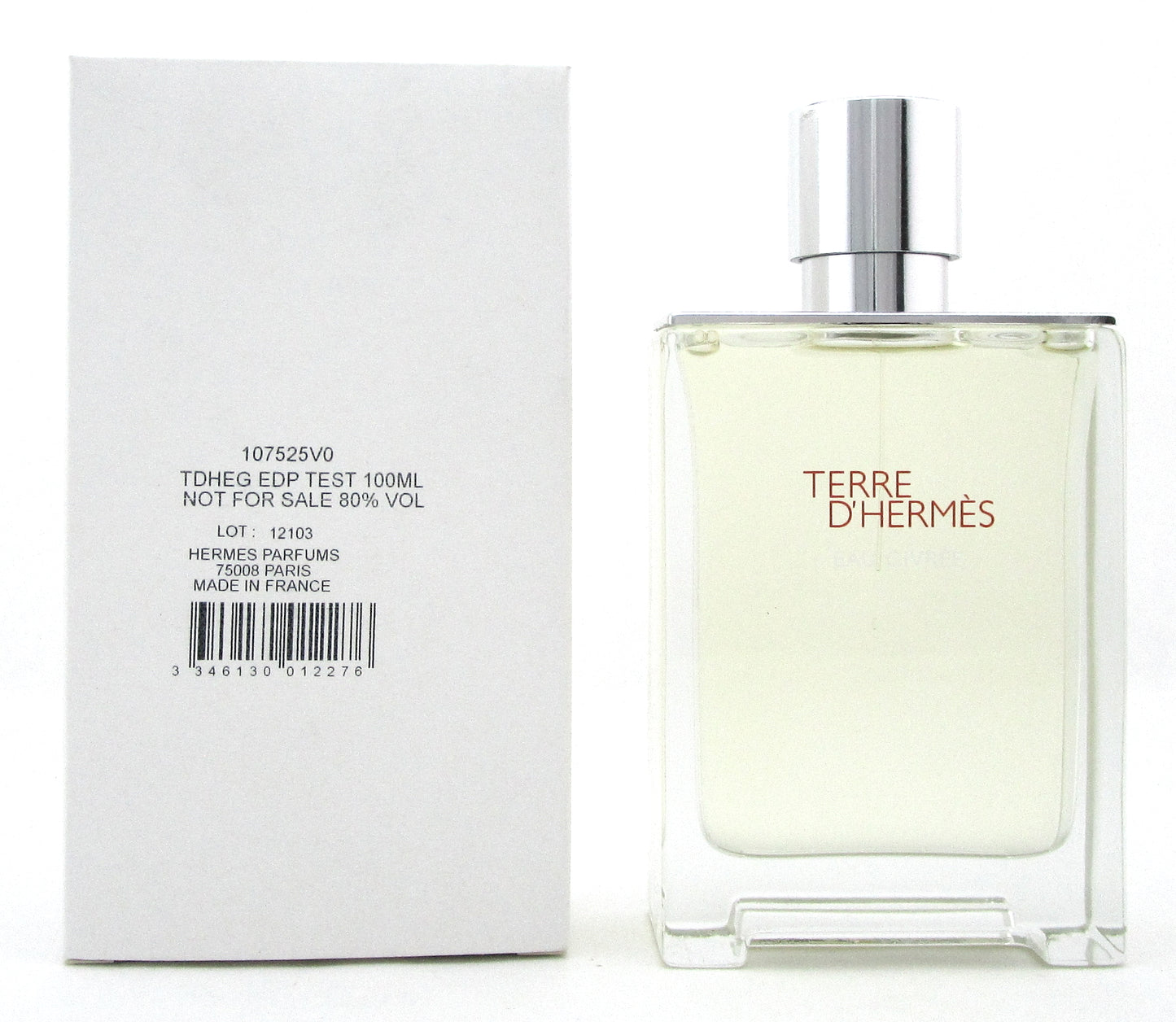 Terre D'Hermes Eau GIVREE 3.3 oz. EDP Refillable Spray for Men. New Tester w/Cap