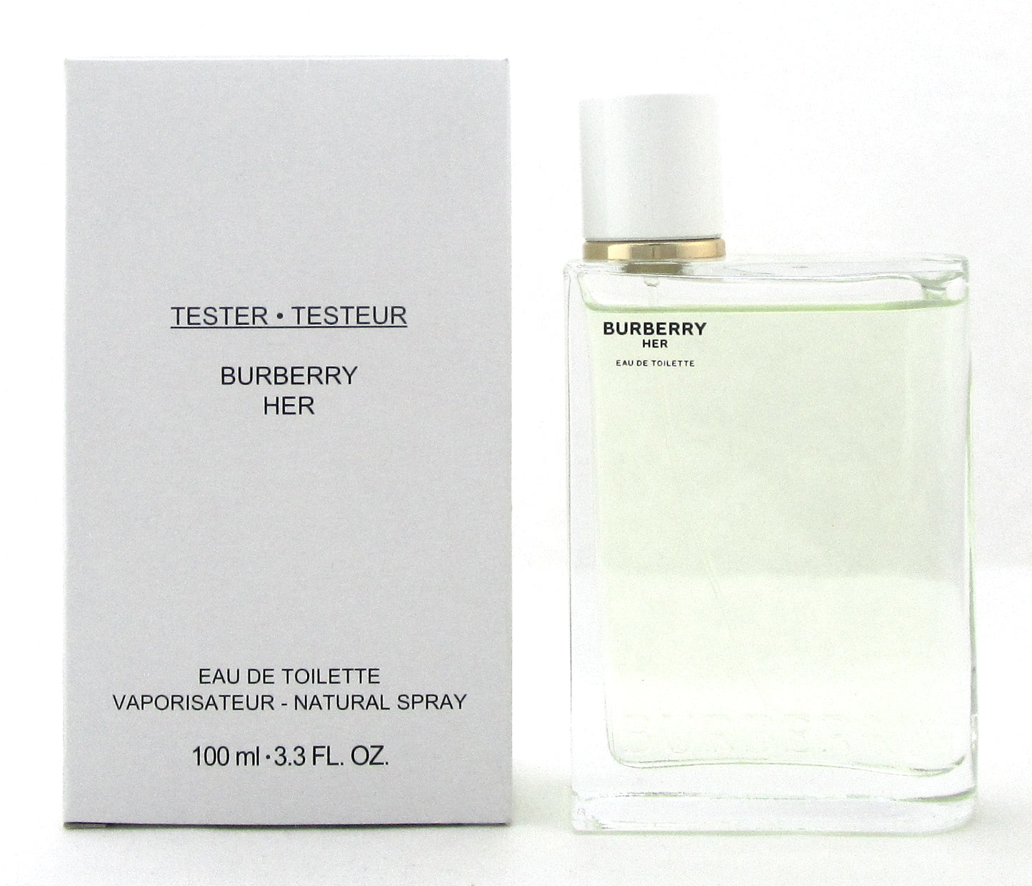 Burberry HER by Burberry 3.3 oz. Eau de Toilette Spray for Women. New Tester with Cap