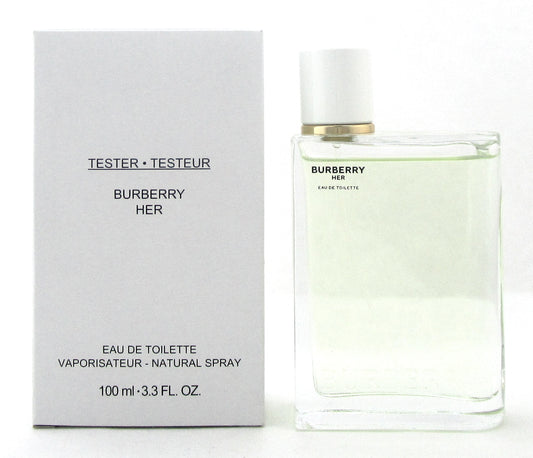 Burberry HER by Burberry 3.3 oz. Eau de Toilette Spray for Women. New Tester with Cap