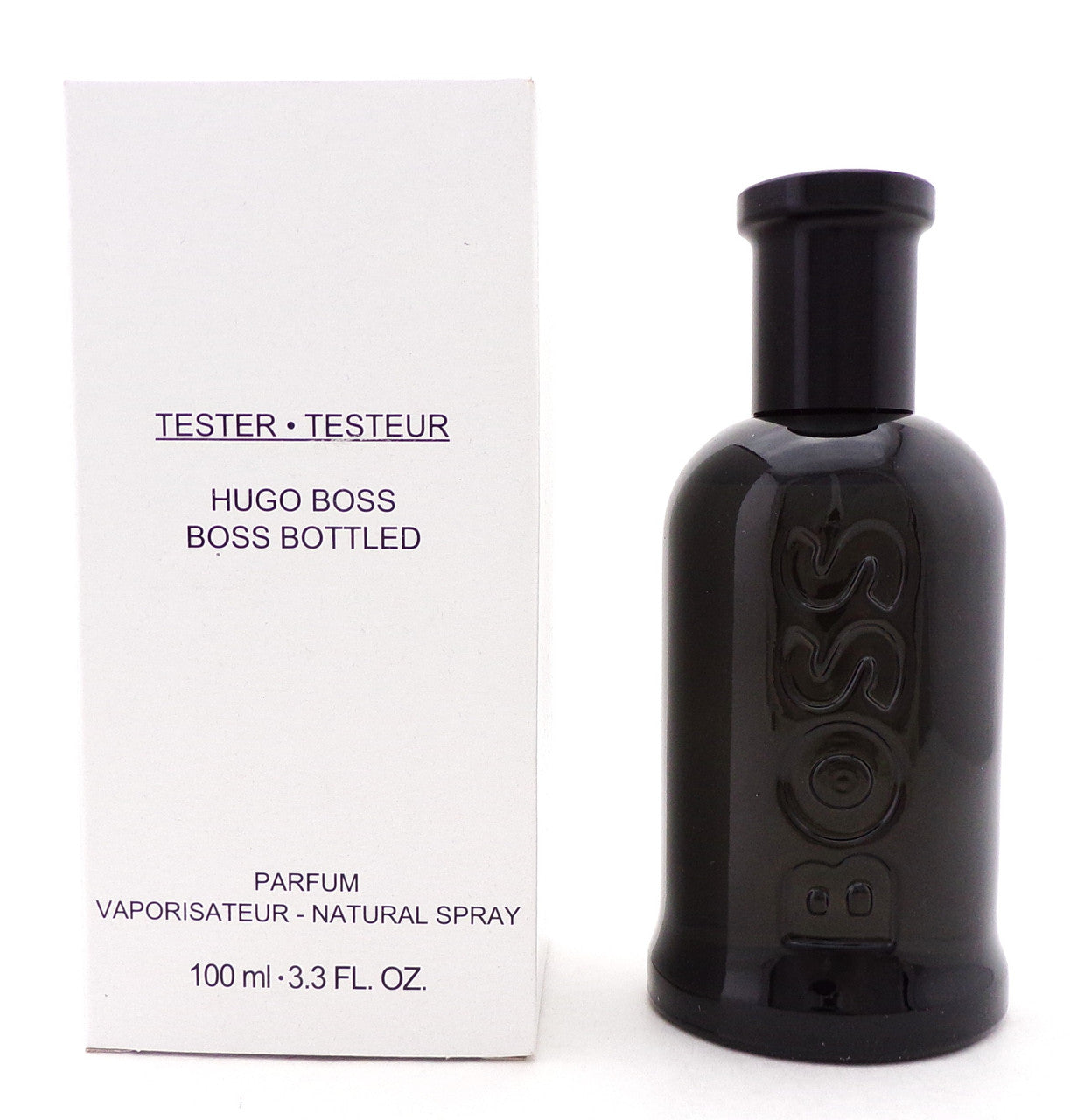 BOSS BOTTLED by Hugo Boss 3.3 oz. Parfum Spray for men. New TESTER w/Cap