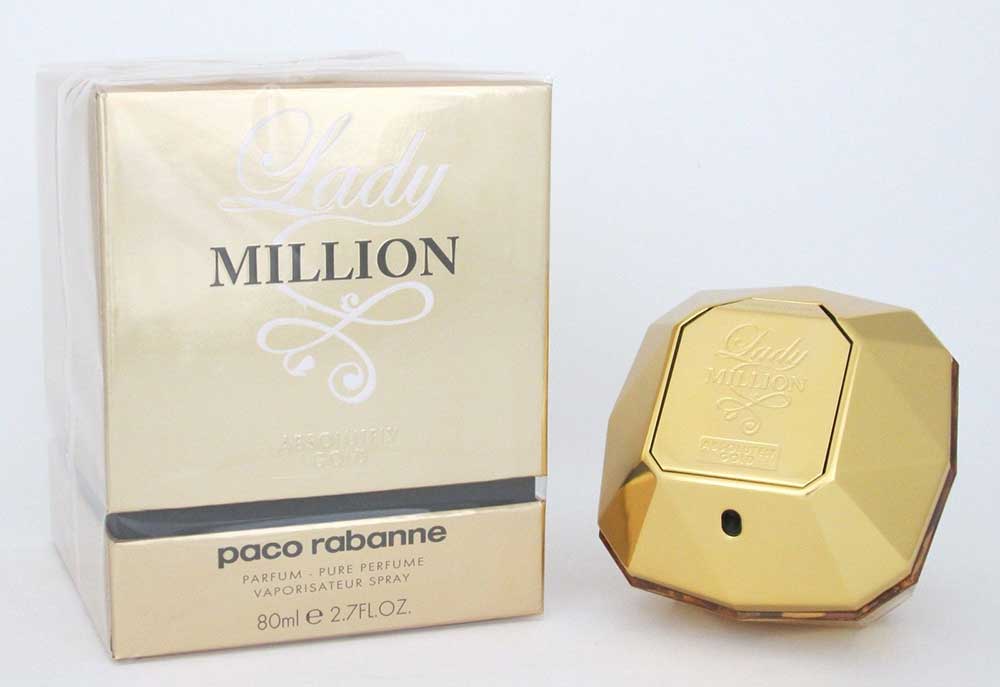 Paco Rabanne Lady Million Absolutely Gold Pure Perfume Spray 2.7 oz.