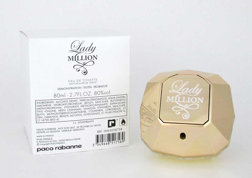 Lady Million by Paco Rabanne Eau De Toilette Spray 2.7 oz. *Tester