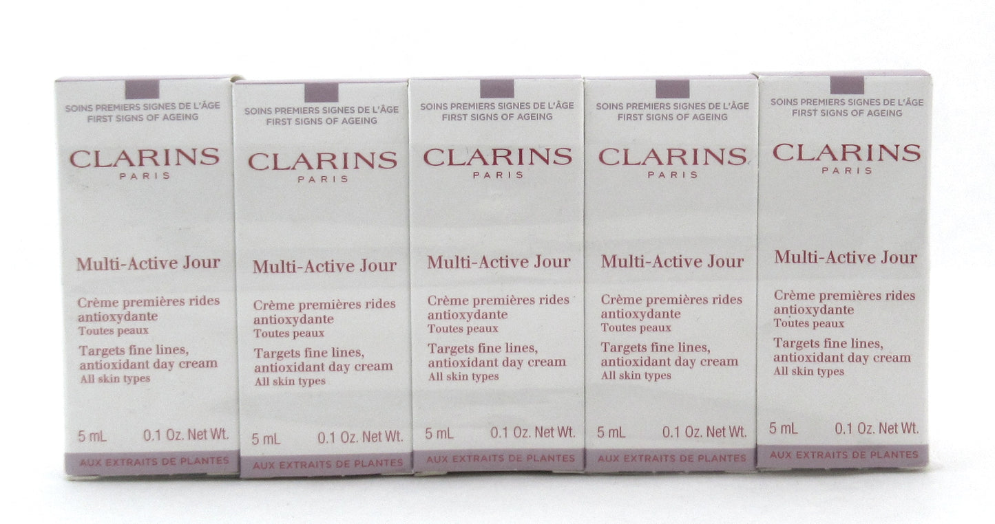 Clarins Multi-Active Jour Day Cream All Skin Types 5ml Sample Size Lot of 10 New