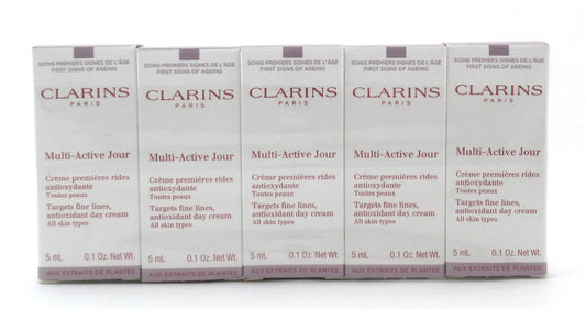 Clarins Multi-Active Jour Day Cream All Skin Types 5ml Sample Size Lot of 10 New
