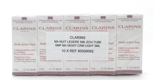 Clarins Multi-Active Nuit Night Cream Normal to Combi.5 ml Sample Size Lot of 10 New