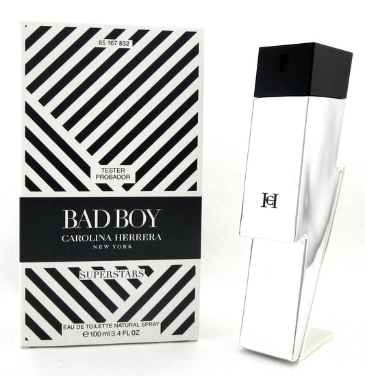 Bad Boy SUPERSTARS by Carolina Herrera 3.4 oz. EDT Spray for Men. New Tester