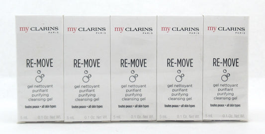 Clarins My Clarins Re Move Purifying Cleansing Gel All S. Sample 5 ml. Lot of 10