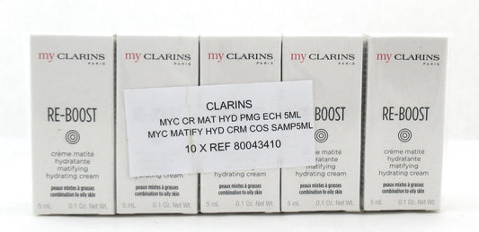 Clarins My Clarins Re-Boost Matifying Hydrating Cream Sample 5 ml Lot of 10 New