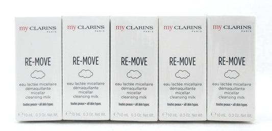 Clarins My Clarins Re Move Micellar Cleansing Milk All S Sample 10 ml. Lot of 10 New