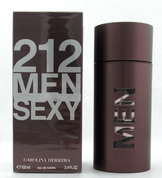 212 SEXY MEN by Carolina Herrera 3.4 oz. EDT Spray for Men. New DAMAGED Box