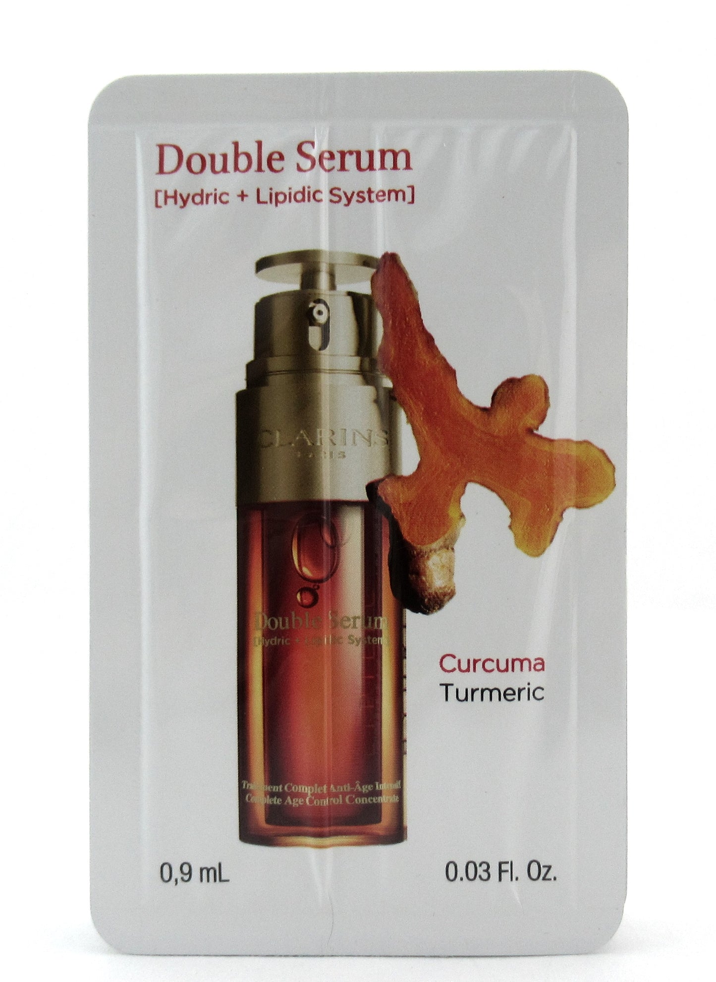 Clarins Double Serum Hydric+Lipidic System Sample Size 0.9 ml. Each Lot of 10