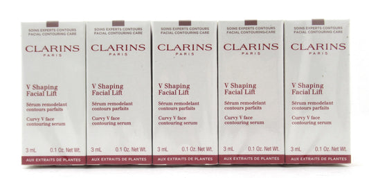 Clarins V Shaping Facial Lift Face Serum Travel Size 3 ml./0.1 oz. LOT of 10 New