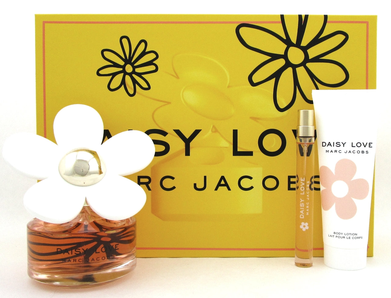 Daisy LOVE by Marc Jacobs 3.4oz.+10ml. EDT Spray+2.5oz.B/L. Brand New Set