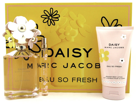 Daisy Eau So Fresh by Marc Jacobs 4.25oz.+10ml.EDT Spray+5.1ozB/L.Brand New Set