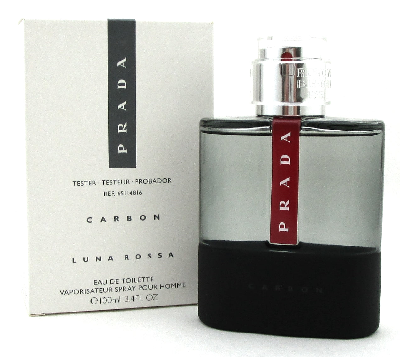 Prada Luna Rossa Carbon Cologne 3.4oz. Eau de Toilette Spray for Men. New TESTER
