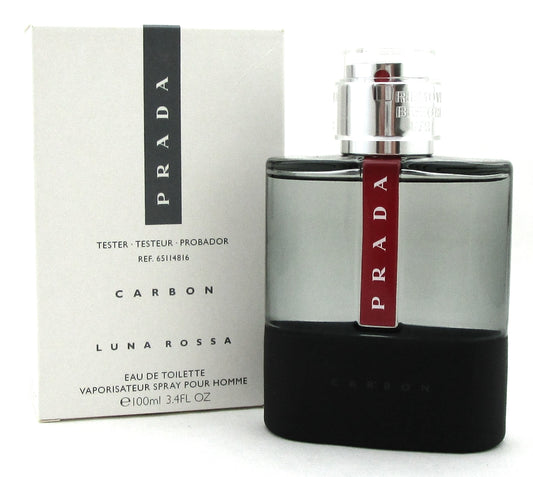 Prada Luna Rossa Carbon Cologne 3.4oz. Eau de Toilette Spray for Men. New TESTER