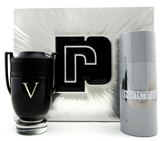 Invictus Victory by Paco Rabanne 3.4oz EDP Extreme Spr + 5.1oz Deo Spr. New Set
