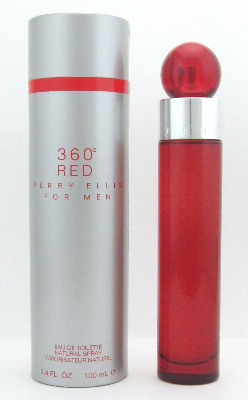Perry Ellis 360 Red 3.4 oz/100 ml Eau De Toilette Spray for Men NIB