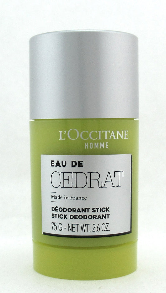L'Occitane Homme Eau de Cedrat Deodorant Stick 75 g./ 2.6 oz. New