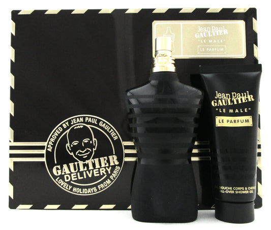 Jean Paul Gaultier Le Male LE PARFUM 4.2 oz. EDP Intense Spray + 2.5 oz SH/Gel. New Set