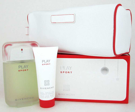 Givenchy Play Sport Gift Set for Men: EDT 3.3oz.+Sh/Gel 2.5oz.+Pouch